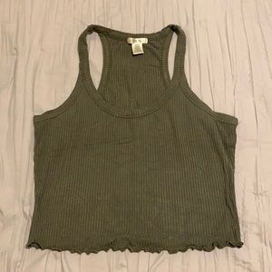 Olive green tillys crop top